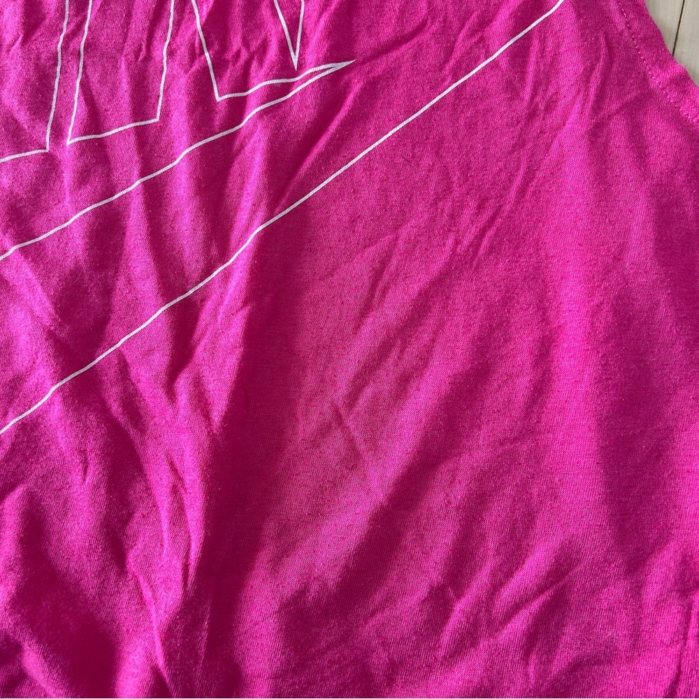 Nike Logo Pink Cut Off Tank Top - Picture 3 of 4
